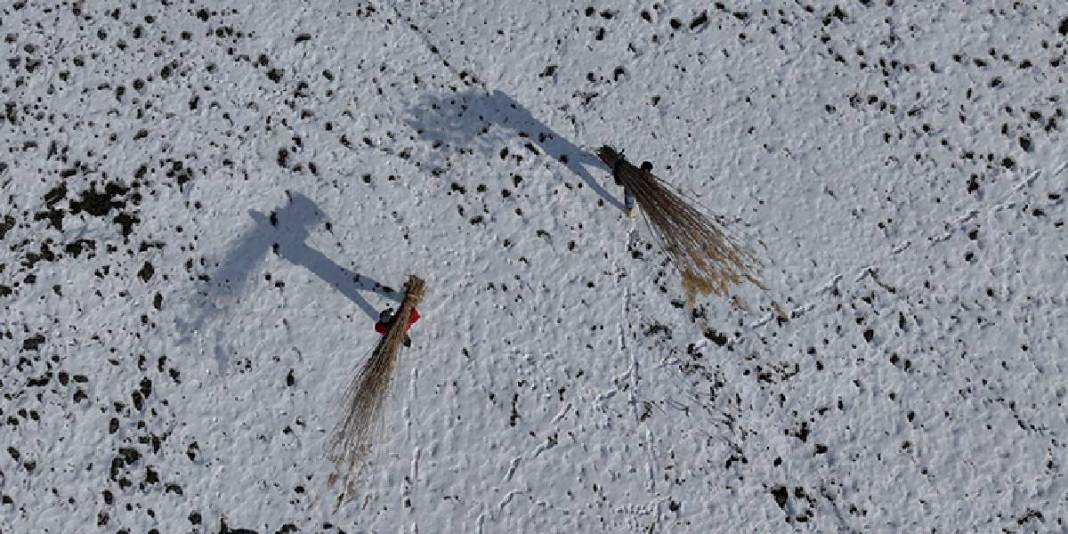 Dondurucu soğuk engel olmuyor, hasat devam ediyor! Bölge halkının gelir kaynağı: “Çocuklarımı bu işle büyütüyorum” 1